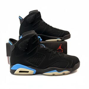 Jordan Mens 10.5 6 Retro UNC Black University Blue 2017 Championship Basketball